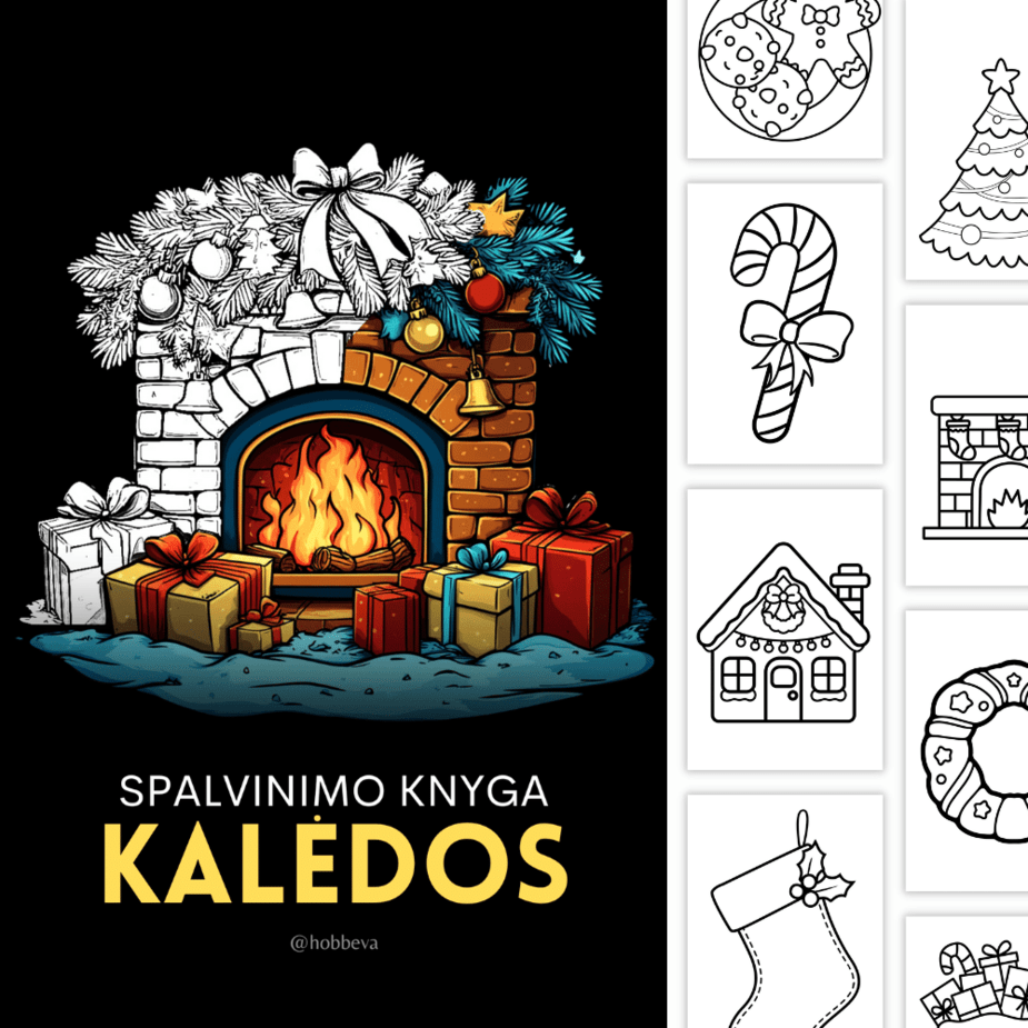 Kalėdos - spalvinimo knyga