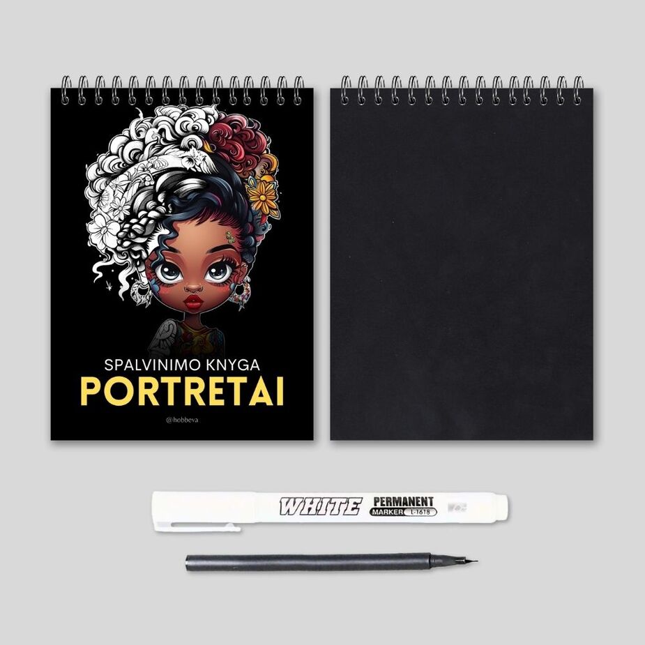 PORTRETAI - spalvinimo knyga 2