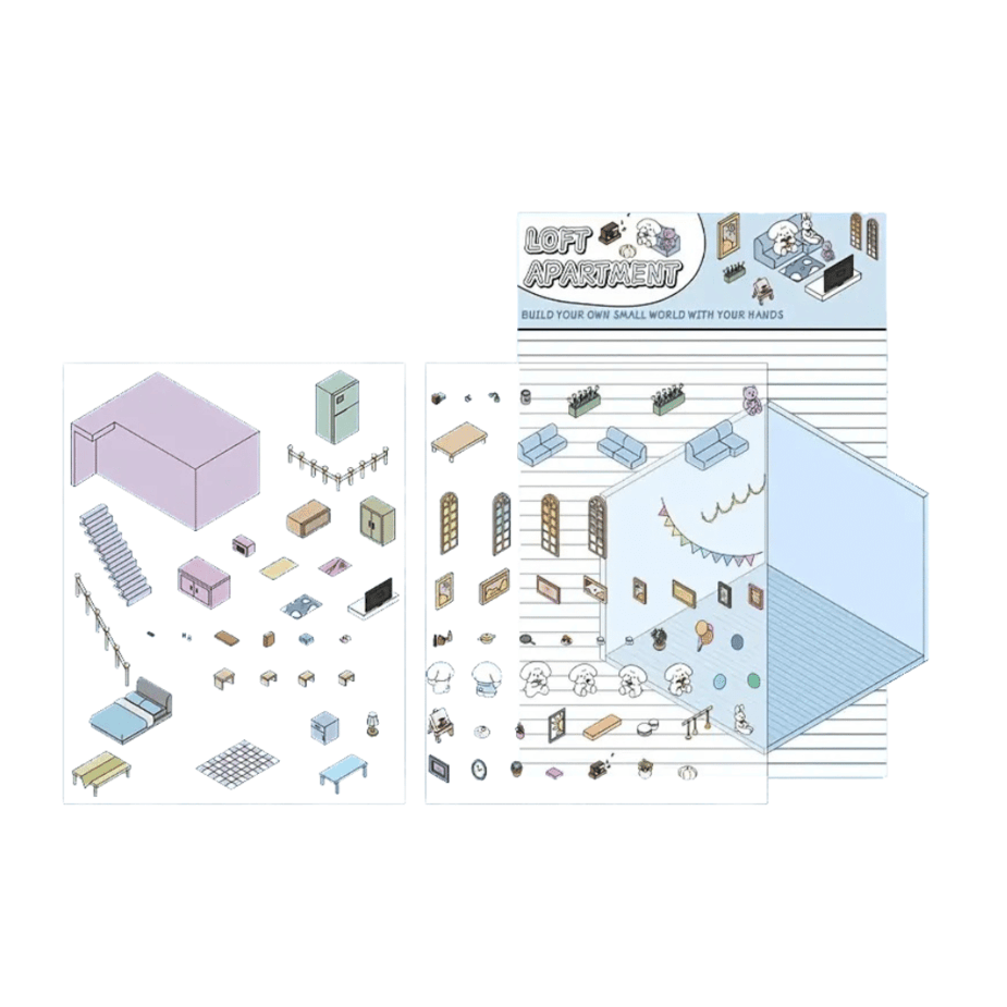 Loft kambarys - Lipdukai 1